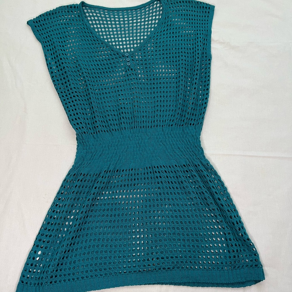 Blue Bathing-suite Cover Up